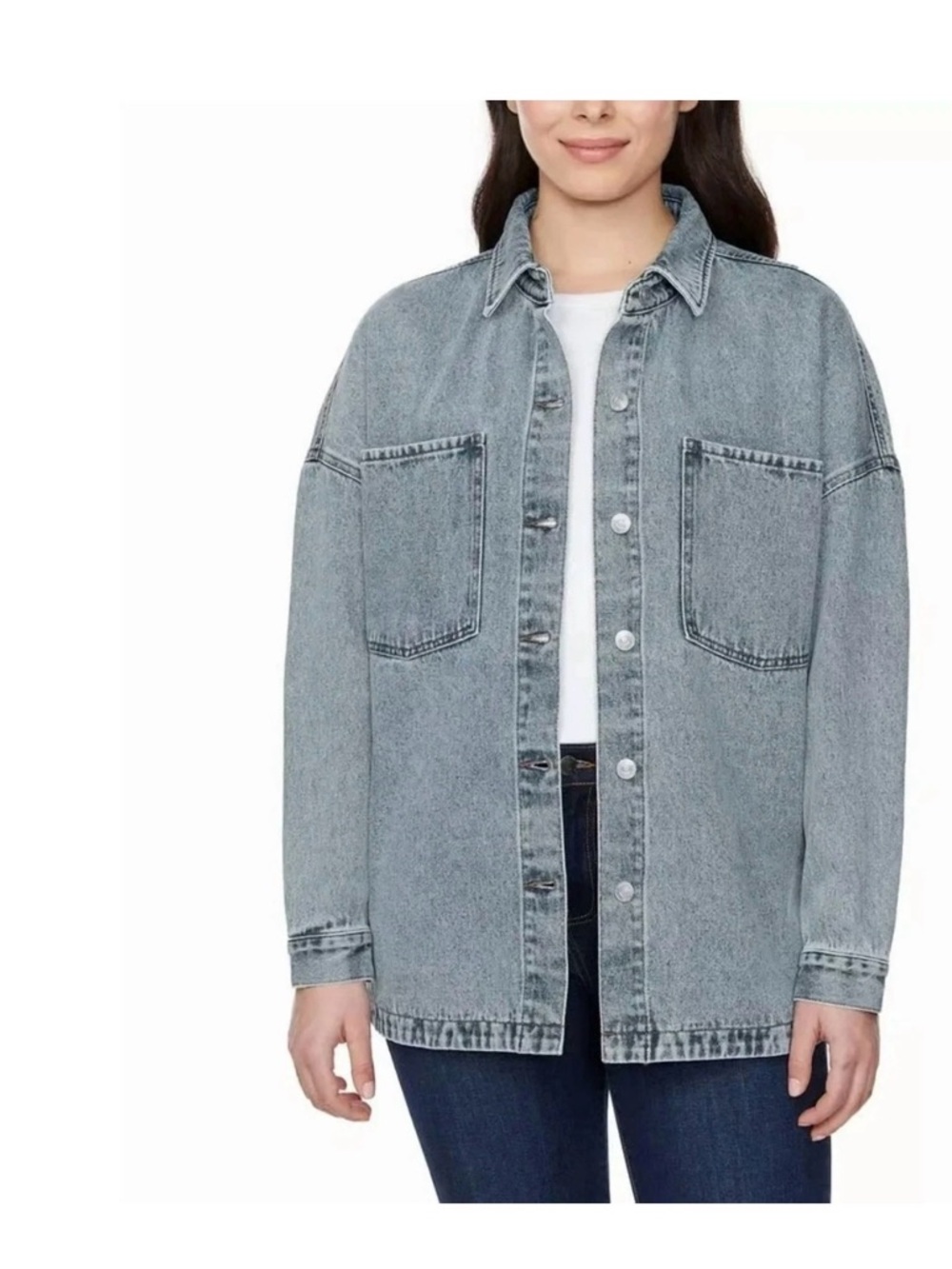 NWT Women's Retro Washed HUDSON Oversized Denim Jacket Size S